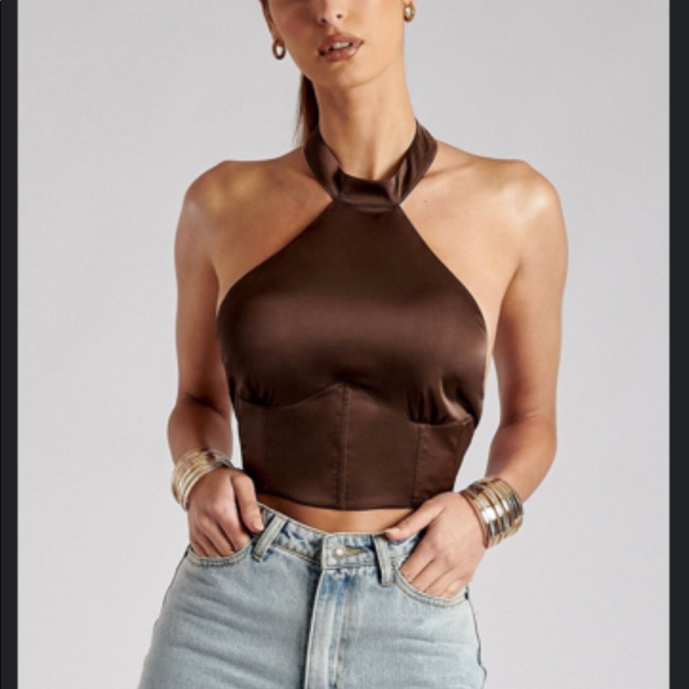 NWT Brown Halter Top 🤎